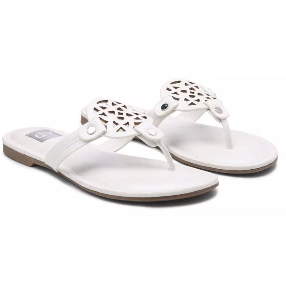 Dolce Vita Gotie White Thong Sandals
